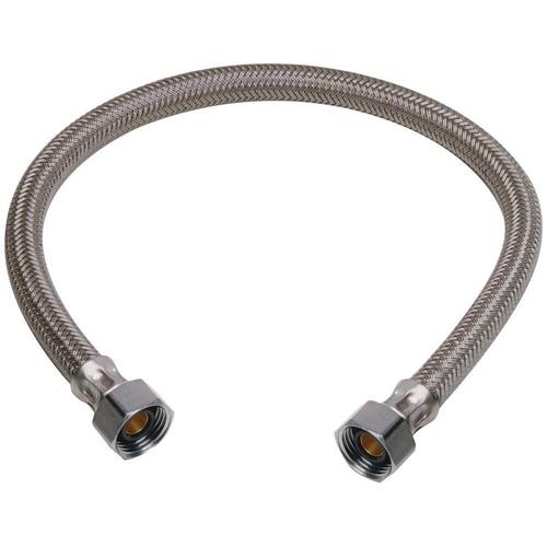 Braided Polymer Faucet Supply Line, 1/2 in. FIP x 1/2 in. FIP x 16 in.