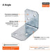 Corner Brace   1-7/16 in. x 2-1/2in. A34Z  ZMAX Galvanized Framing Angle