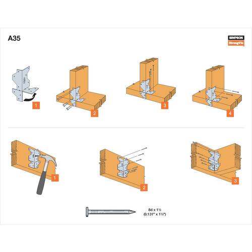 Corner Brace  1-7/16 in. Framing Angle Galvanized