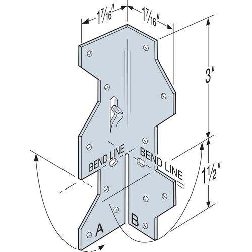 Corner Brace  1-7/16 in. Framing Angle Galvanized