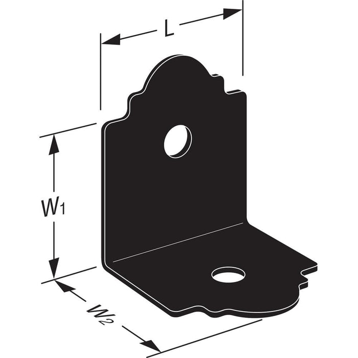 Corner Brace 3 in. x 3-1/4 in. Strong-Tie Angle ZMAX Galvanized Outdoor Accents 2
