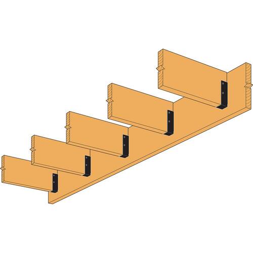 Joist Hanger 2x4 in. Concealed-Flange ZMAX Outdoor Accents Light  Black