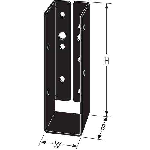 Joist Hanger 2x6 in. Concealed-Flange ZMAX Outdoor Accents Light  Black