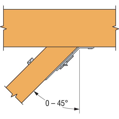 Jack Hanger 2x6 in. Face-Mount ZMAX LSSJ Left Light Slopeable/Skewable