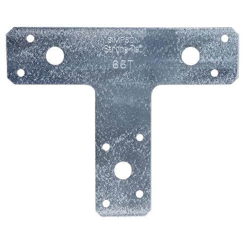 T Strap, 6 in. x 5 in. 14-Gauge, 14-Gauge, Galvanized