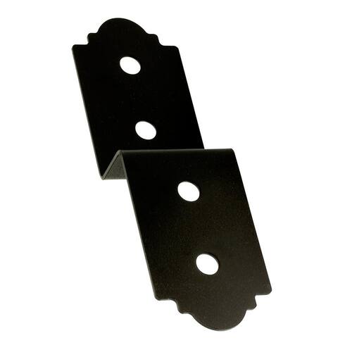 Outdoor Accents Mission Collection Black Powder-Coated Deck Joist Tie for 2x Nominal Lumber, 3 in. ZMAX