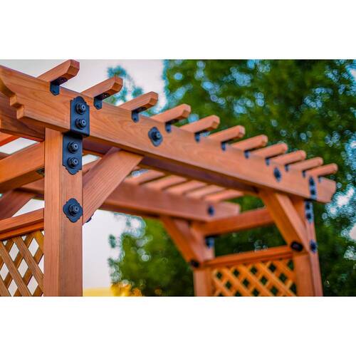 Outdoor Accents Mission Collection Black Powder-Coated Deck Joist Tie for 2x Nominal Lumber, 3 in. ZMAX