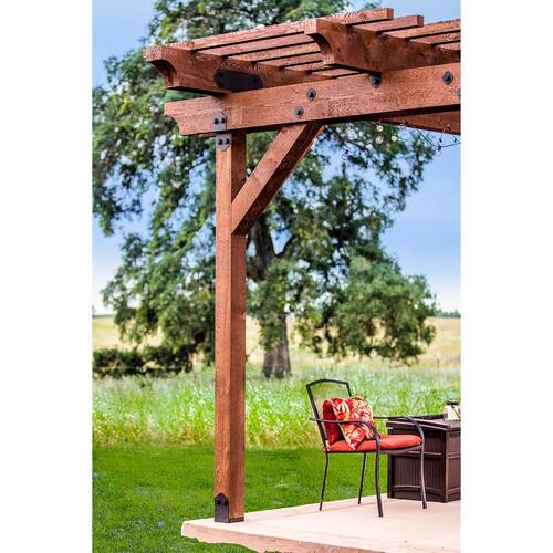 Outdoor Accents Mission Collection Black Powder-Coated Deck Joist Tie for 2x Nominal Lumber, 3 in. ZMAX