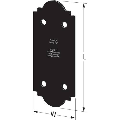 Metal Strap ZMAX Galvanized 12-Gauge Black