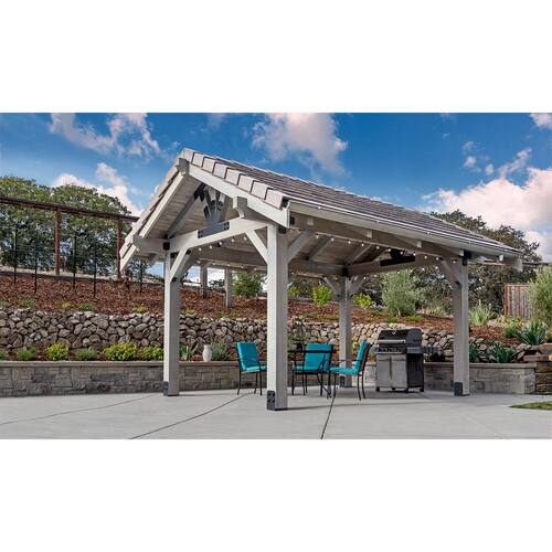 Outdoor Accents Avant Collection ZMAX, Black Powder-Coated L Strap for 6x6 Lumber