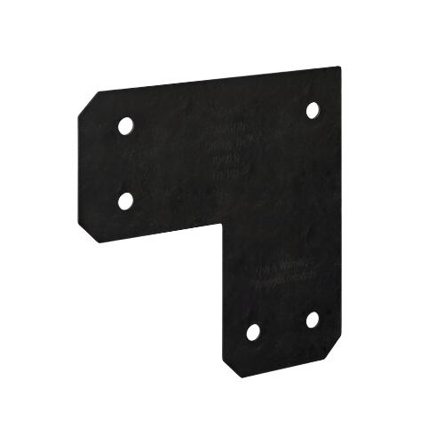 Outdoor Accents Avant Collection ZMAX, Black Powder-Coated L Strap for 6x6 Lumber