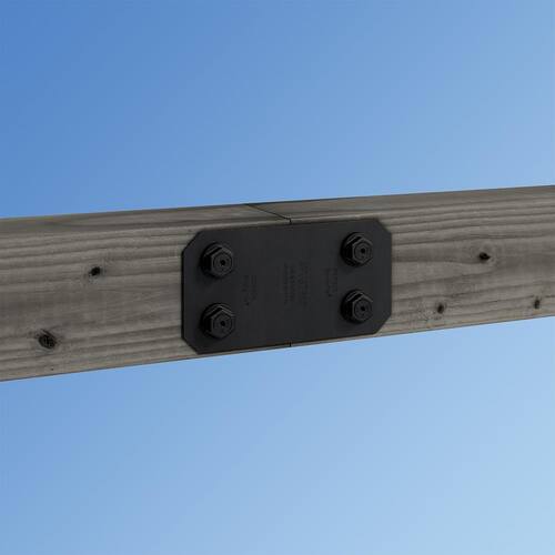 Outdoor Accents Avant Collection Black Powder-Coated Strap for 6x Lumber, 5 in. x 9-3/4 in. ZMAX