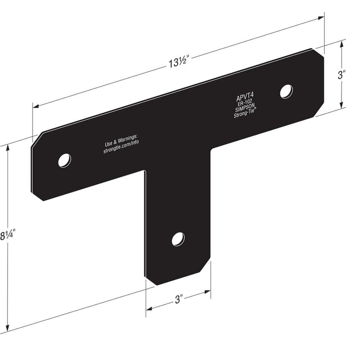Metal Strap 4x4 Strong-Tie T-Strap ZMAX Galvanized Outdoor Accents 3