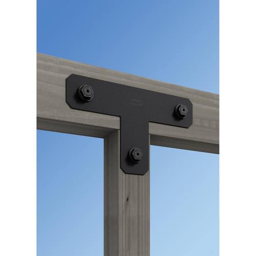 Outdoor Accents Avant Collection ZMAX, Black Powder-Coated T Strap for 4x4 Lumber