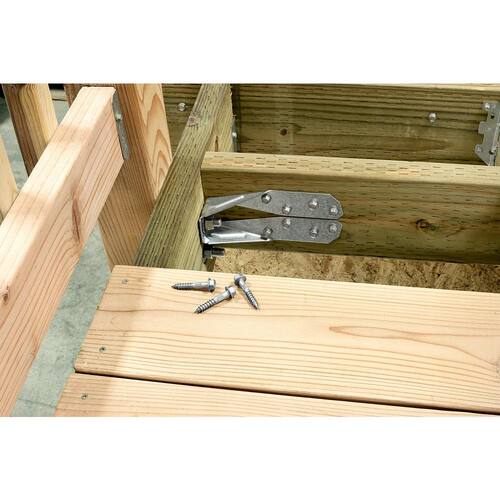 DTT ZMAX Deck Tension Tie for 2x Nominal Lumber with Screws (2-Pack), 1-1/2 in. SDS, , Galvanized