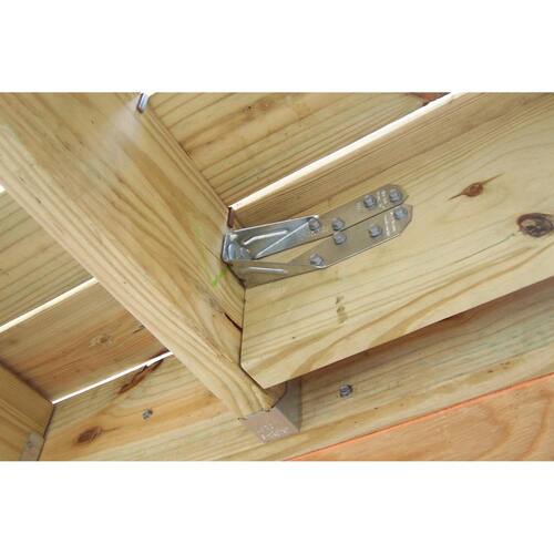 DTT ZMAX Deck Tension Tie for 2x Nominal Lumber with Screws (2-Pack), 1-1/2 in. SDS, , Galvanized