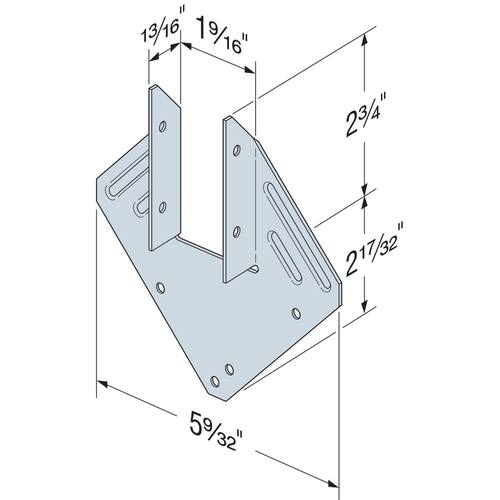 H1A ZMAX Hurricane Tie, , 18-Gauge, Galvanized