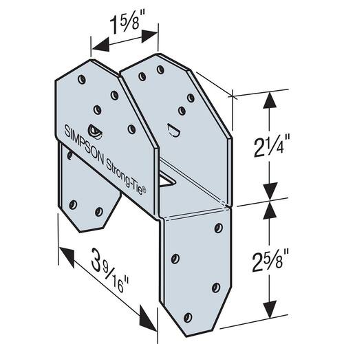 Saddle Rafter Tie, , 18-Gauge, Galvanized