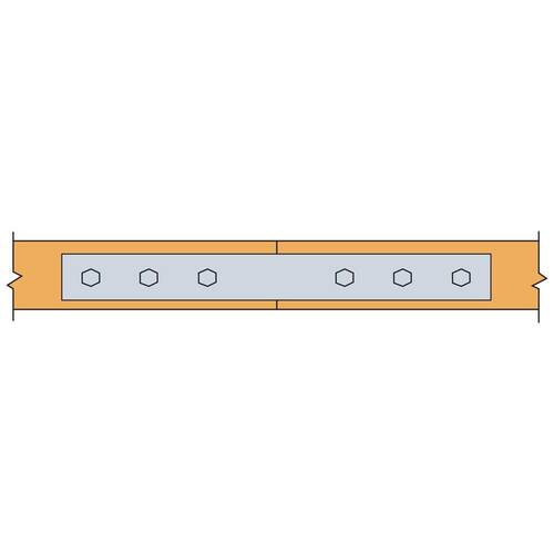 HST Heavy Strap Tie, 2-1/2 in. x 21-1/4 in. 7-Gauge, 7-Gauge, Galvanized