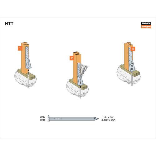 HTT Heavy Tension Tie, 16 in. 11-Gauge, 11-Gauge, Galvanized