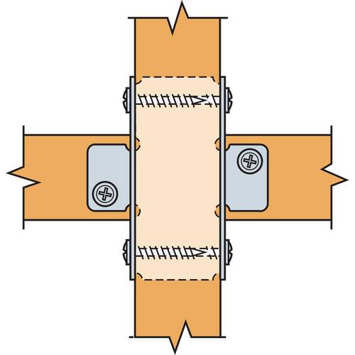 Metal Strap Rigid Tie Connector  Galvanized 18-Gauge RTR