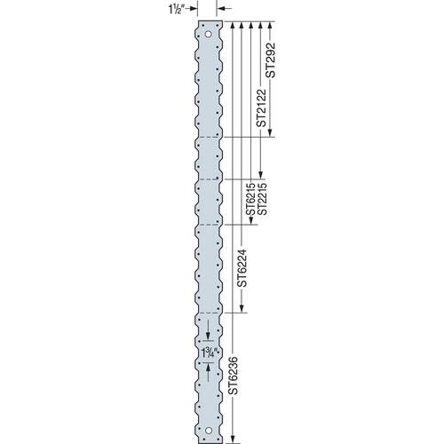 Metal Strap Tie 9-5/16 in. Galvanized 20-Gauge ST