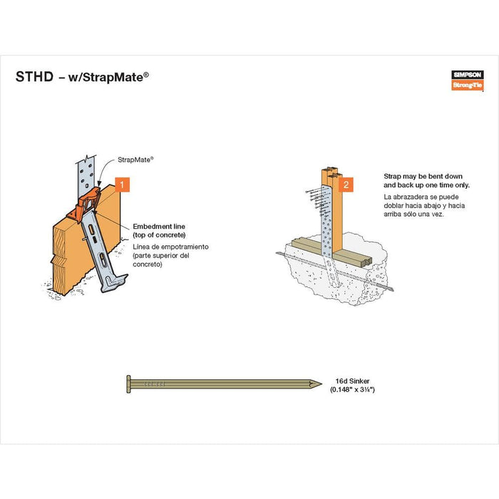 Wood Connector  24-5/8 in. STHD10 12-Gauge Galvanized Strap-Tie Holdown