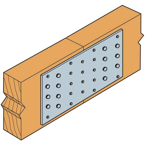 Metal Strap Tie Plate 3-1/8x7 in. Galvanized 20-Gauge TP