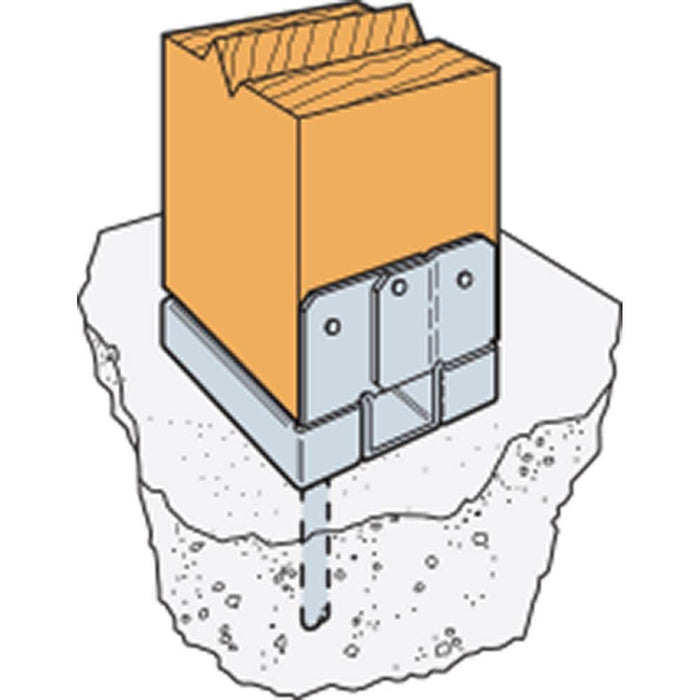 Post Base 4x4 ABA44Z Adjustable Standoff ZMAX   Galvanized