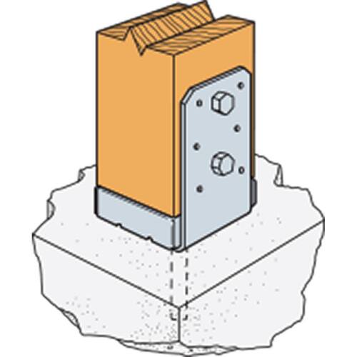 Adjustable Standoff Post Base for 4x4 Nominal Lumber, ZMAX Galvanized ABU