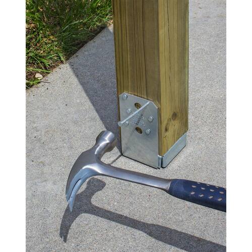 Adjustable Standoff Post Base for 4x4 Nominal Lumber, ZMAX Galvanized ABU