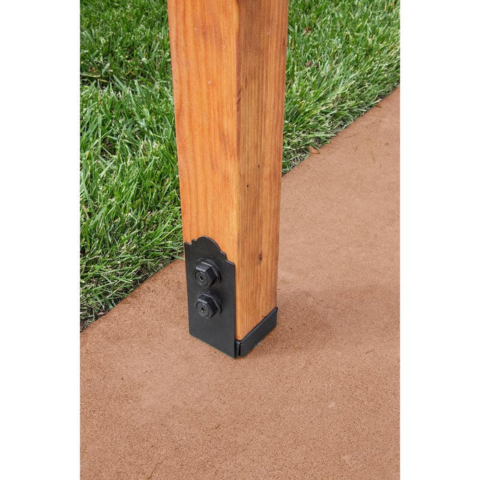 Post Base 4x4 APB44 Black Powder-Coated 