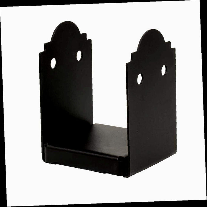 Post Base for 6x6 Nominal Lumber, Mission Collection ZMAX Black Powder-Coated Outdoor Accents