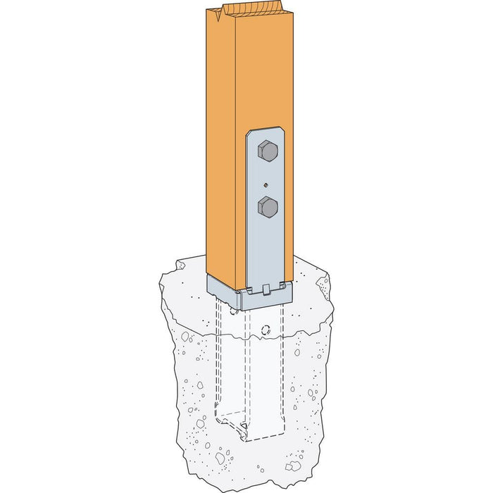 4x4 Shell Base Column Base CBST44Z 4x4 Lumber Standoff ZMAX