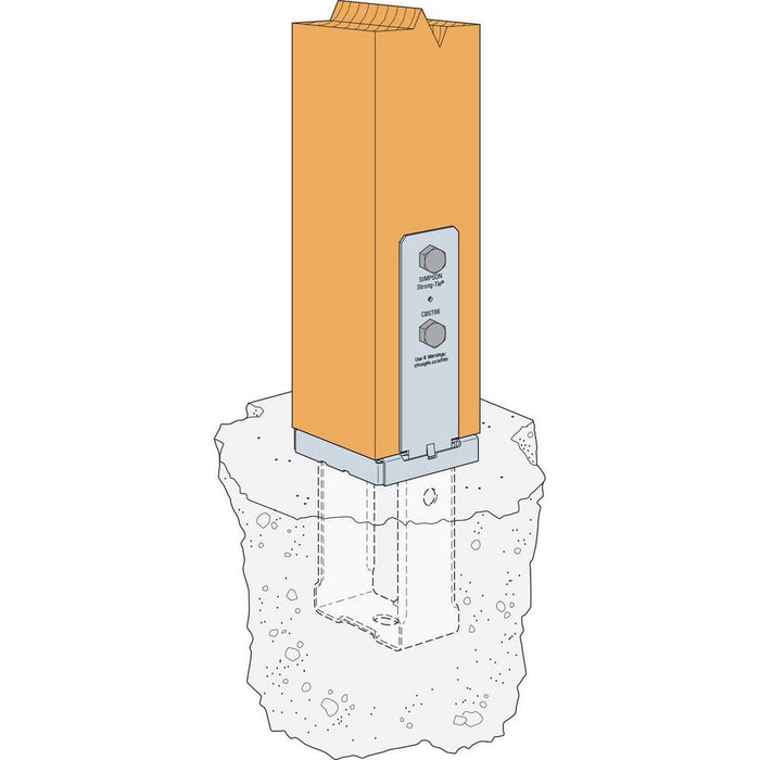 Post Base 6x6 CBST66Z  ZMAX Standoff Column Base