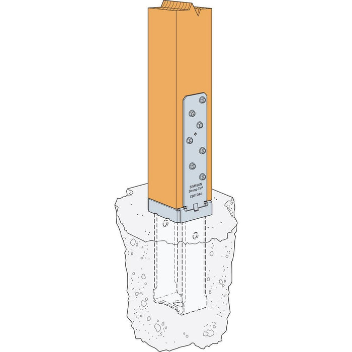 Post Base 4x4 CBSTQ44-SDS2HDG Hot-Dip Galvanized Standoff Column Base with SDS Screws