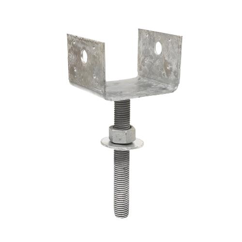 Pier-Block Elevated Post Base for 4x4 Nominal Lumber, Hot-Dip Galvanized EPB