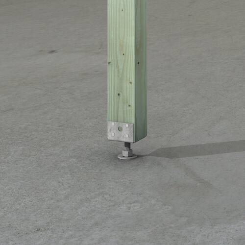 Pier-Block Elevated Post Base for 4x4 Nominal Lumber, Hot-Dip Galvanized EPB