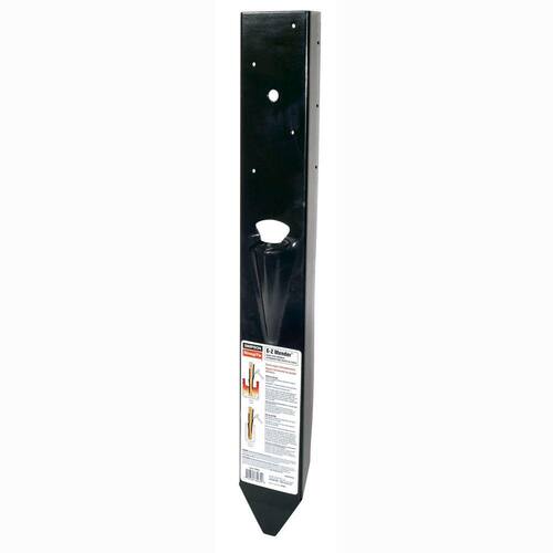 Mender Plate for 4x4 Nominal Wood Post, 12-Gauge Black Powder-Coated E-Z Mender