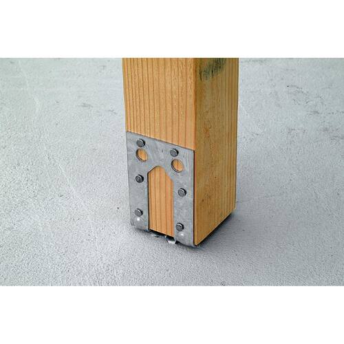 Non-Standoff Post Base for 4x4 Nominal Lumber, ZMAX Galvanized PB