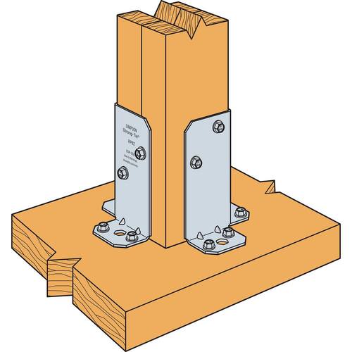 Post Brackets Retrofit Post 2x4 Galvanized RPBZ