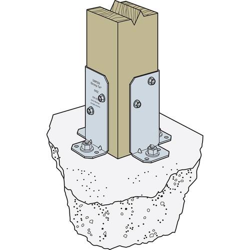 Post Brackets Retrofit Post 2x4 Galvanized RPBZ