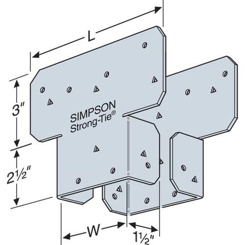 Post Brackets Adjustable Post 4x ZMAX Galvanized AC