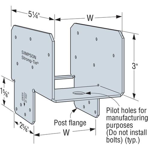 Post Brackets End Post 4x Galvanized EPCZ