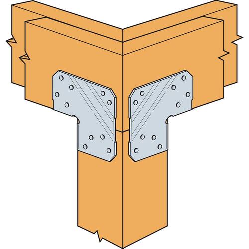 End Post Cap for 4x Nominal Lumber, ZMAX Galvanized LCE