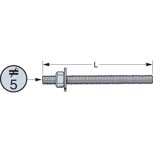 Retrofit Bolt 1/2 in. x 5 in. Hot-Dip Galvanized (2-Pack)