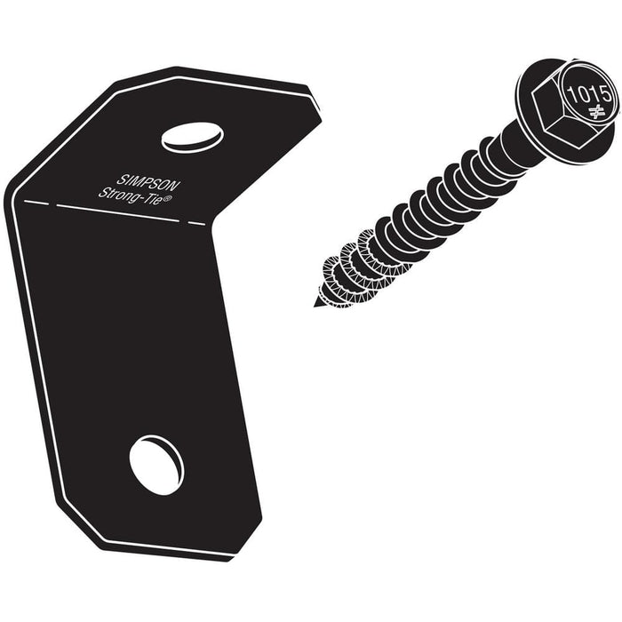 Wood Connector 2 in. Strong-Tie L-Angle ZMAX Galvanized Outdoor Accents 2
