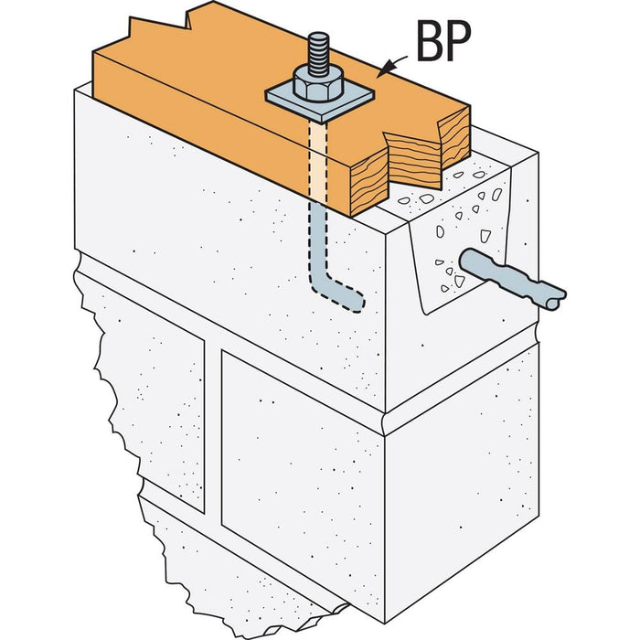 Wood Connector 3 in. x 3 in. Strong-Tie Bearing Plate Galvanized BP 4
