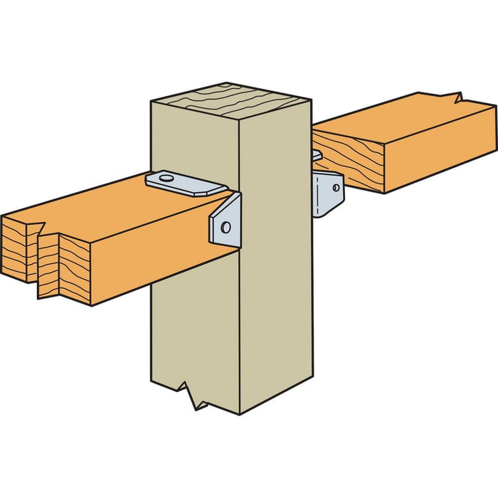 Wood Connector 2 in. x 4 in. Strong-Tie Fence Rail Bracket Galvanized FB 2