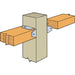 Wood Connector 2 in. x 4 in. Strong-Tie Fence Rail Bracket Galvanized FB 2